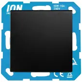 ION Industries Wandcontactdoos | RA met Klapdeksel IP44 E1 Mat Zwart
