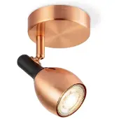 Home Sweet Home LED opbouwspot Novi Ø 9,5 cm - koper/zwart