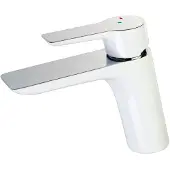 EsseBagno Wastafelmengkraan Amor - Coolstart - Waterbesparend - Wit/chroom - 14,5cm