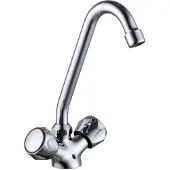 BASELINE Wastafelmengkraan - Hoge Uitloop - Draaibaar - Chroom - 25,0cm