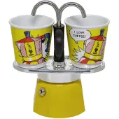 Bialetti Mini Express Lichtenstein - Set met 2 kopjes