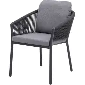 AVH-Collectie Joshua dining tuinstoel rope aluminium antraciet