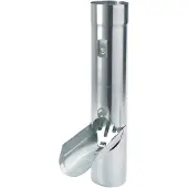Rheinzink regentonklep met RVS-bladvanger - Ø80mm - 1635001400