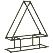 vidaXL Brandhoutrek olijfgroen 80x25x90 cm koudgewalst staal