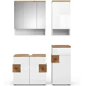 Vicco Eden Badkamermeubelset – 4 delen Wit