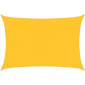 vidaXL Zonnezeil 160 g/m² rechthoekig 4x6 m HDPE geel