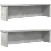 vidaXL Keukenrekken stapelbaar 2 st 60x15x16 cm betongrijs
