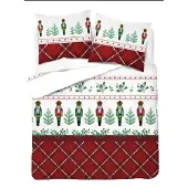 Detexpol Flanellen beddengoedset 220x200, Kerstthema: Notenkraker