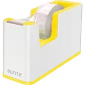 Leitz WOW Plakbandhouder - Inclusief 1 Rol Plakband - Geel/Wit