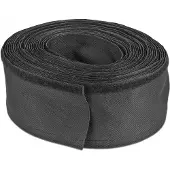 DeLOCK Woven Sleeve with Hook-and-Loop Fastener heat-resistant 10 m x 20 mm black