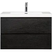 Guido Gusto Badkamermeubel Summer 80cm zwart eiken