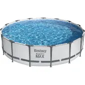 Bestway Steel Pro MAX ronde bovengrondse zwembadset 4,57 m - ingebouwde led-verlichting - 14970 l