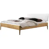Hasena Lounge Sestola bedframe massief hout gestoffeerd hoofdbord