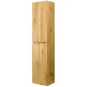 Aquazuro Hoge Badkamerkast Napoli 40cm - Scandinavisch Eik - 40x176x30cm
