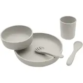 Kikkaboo Platinum Silicone Tableware Set 5 Units Zilver