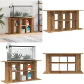 vidaXL Aquariumstandaard Artisan Eikenhout 120x40x60 cm