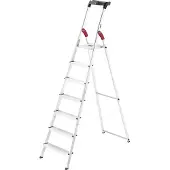 Hailo Trapladder L60, EN 131, met multifunctionele schaal en scharnierbescherming, tot 150 kg, 7 treden