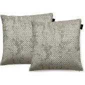 Linnick Velvet Sierkussens - taupe 50x50cm - Set van 2