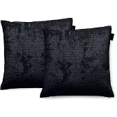Linnick Velvet Sierkussens - black 50x50cm - Set van 2