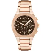 Armani Exchange Analoog horloge donkerbruin / rose-goud