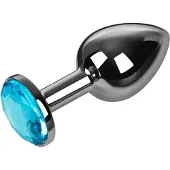 Rimba - Sofia - Metalen Buttplug Met Kristal - Blauw