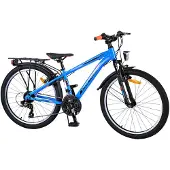 Volare cross kinderfiets - jongens - 24 inch - blauw - 18 versnellingen - twee handremmen