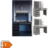 Vicco Sherry Kaptafel – 120 cm met LED-spiegel Grijs