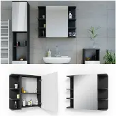 Vicco Fynn Badkamerspiegelkast – 79.6 x 64 cm Antraciet