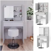 Vicco Laura Kaptafel – 70 cm met krukje Wit