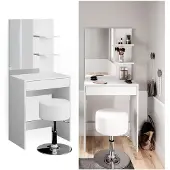 Vicco Isabelle Kaptafel – 60 cm met krukje Wit