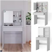 Vicco Kaptafel Laura Wit 70 cm met spiegel, Model 38166
