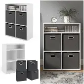 Vicco Boekenrek – 72 x 90.2 cm met 4 vouwboxen Wit