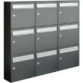 Allux Flow Set 3-Breed, 3-Hoog Antraciet - 40040065_3x3