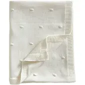 Jack o Juno Bubble gebreide babydeken 80x100 cm Pearl