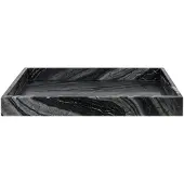 Mette Ditmer Marble decoratie dienblad large 30x40 cm Black-grey