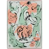 Marimekko Vildstjälk plaid 130x180 cm Offwhite-dark blue- orange-red