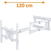 XTRARM TV Beugel Ferrom 120 cm Rotate 400 Wit - 47 t/m 75 inch schermen