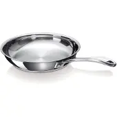 Beka Chef, Ronde, universele pan, roestvrij staal, keramisch, geschikt voor gas, halogeen, inductie, afgesloten kookplaat, roestvrij staal, 26 cm