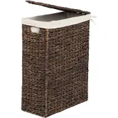 Dixie Water Hyacinth Fishbone Rectangular Laundry Basket - Wasmanden Waterhyacint Brown - 45127