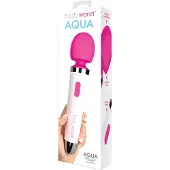 Bodywand Aqua Wand - vibrator massager - waterdicht - wit/roze