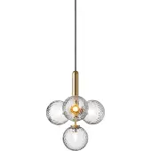 Nuura Hanglampe , Miira 4, dimbare, Goud / Messing, Woonkamer, Glas, Designer
