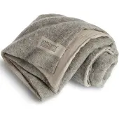 Lovely Linen Lovely Len Deken 140x220 Cm / Grijs - Plaids & dekens Wol Natural Beige - DBLW0189