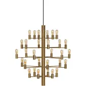 Herstal Manola 30 Kroonluchter Dimbaar Led Gesatineerd Messing - Kroonluchters Metaal Satin Brass - HB166597303105