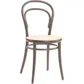 TON No 14 Eetkamerstoel Koffie / Rotan - Stoelen Beuken Coffee - 315 014-004629
