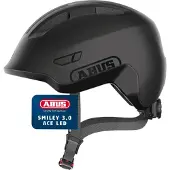 ABUS Fahrradhelm - Smiley 3.0 Ace LED - Samt Black - - 50-54 cm - Fahrradhelme