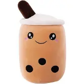 Northix Pluche knuffel, Bubble Tea - Bruin