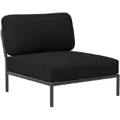 Houe Loungeset Module Level Chair Frame Dark Grey Cushion Char