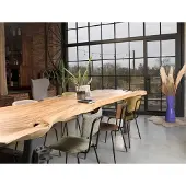 Workliving Eetkamerstoel Bo Society - Boucle Petrol