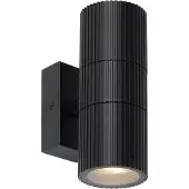 QAZQA Industriële buiten wandlamp zwart 2-lichts IP44 - Vigo