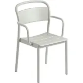 Muuto Linear Steel armstoel Grey (RAL 7044)
